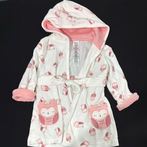 Carter's Pink and White Cozy Robe